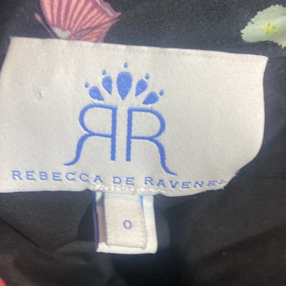 Rebecca de Ravenel Puff Sleeve Butterfly Dress Cotton Sz 0 - Picture 5 of 6